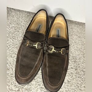 Johnston & Murphy Dark Brown Suede Loafers